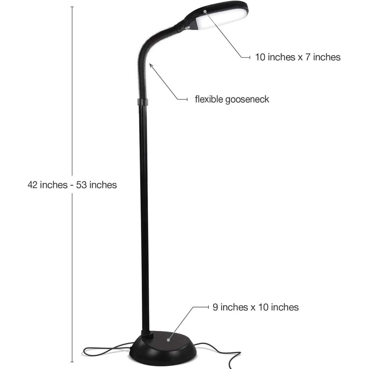 Brightech Litespan - Bright LED floor lamp for chairs, crafts and reading