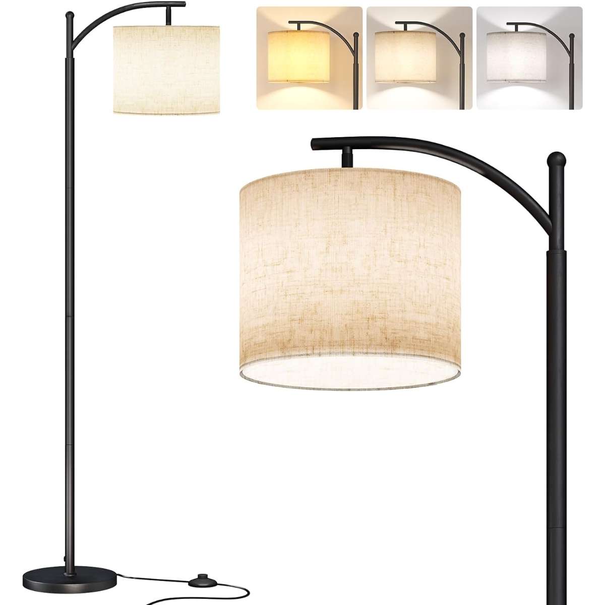 SUNMORY Arc Floor Lamp (Black)