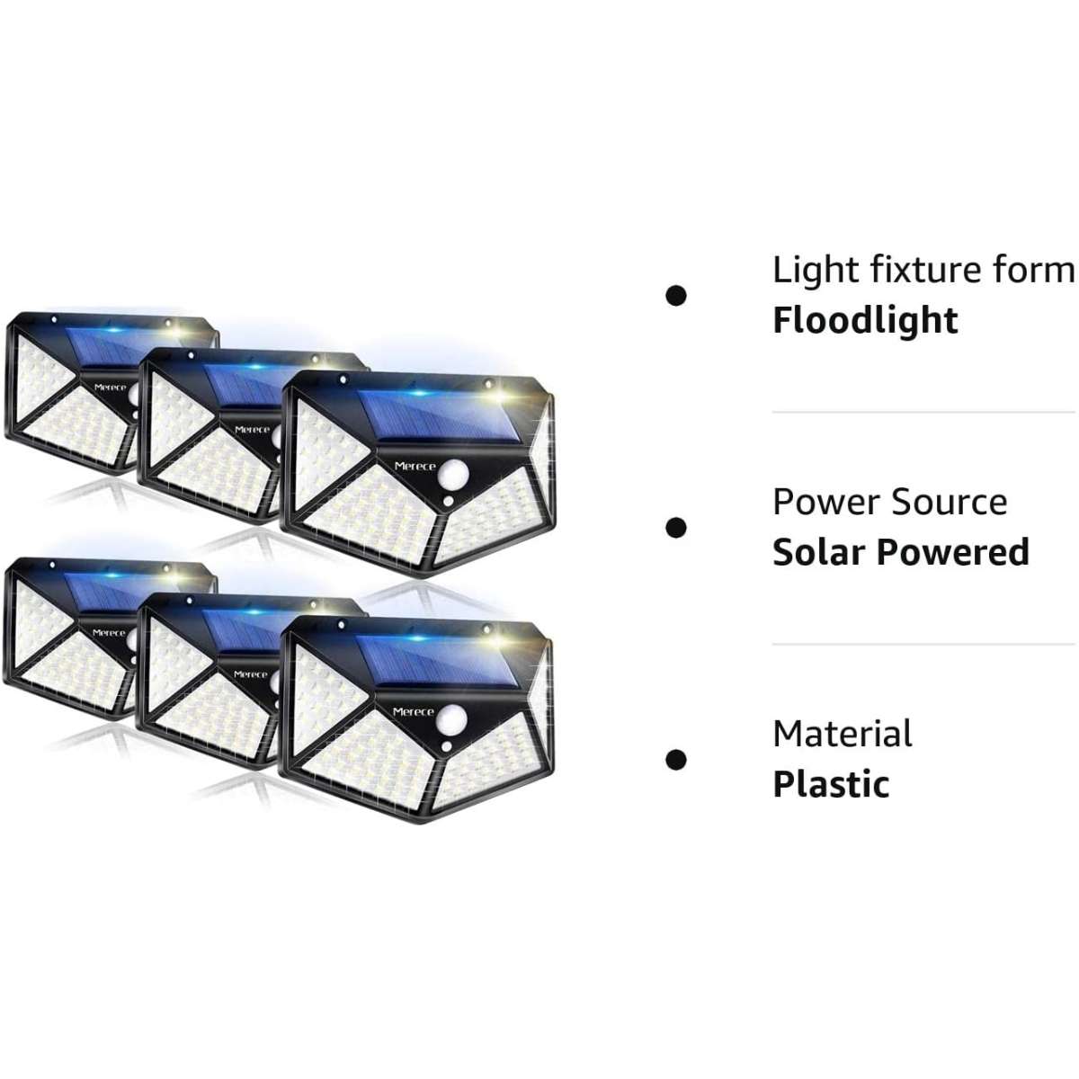 VINHMOR Solar Lights Outdoor 6-Pack, 100LED/3 Pattern