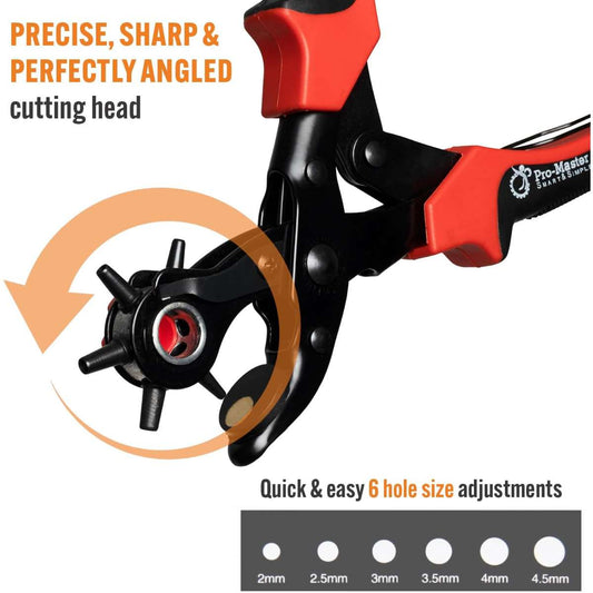 Professional leather punching tool for belts, straps, handbag straps, etc