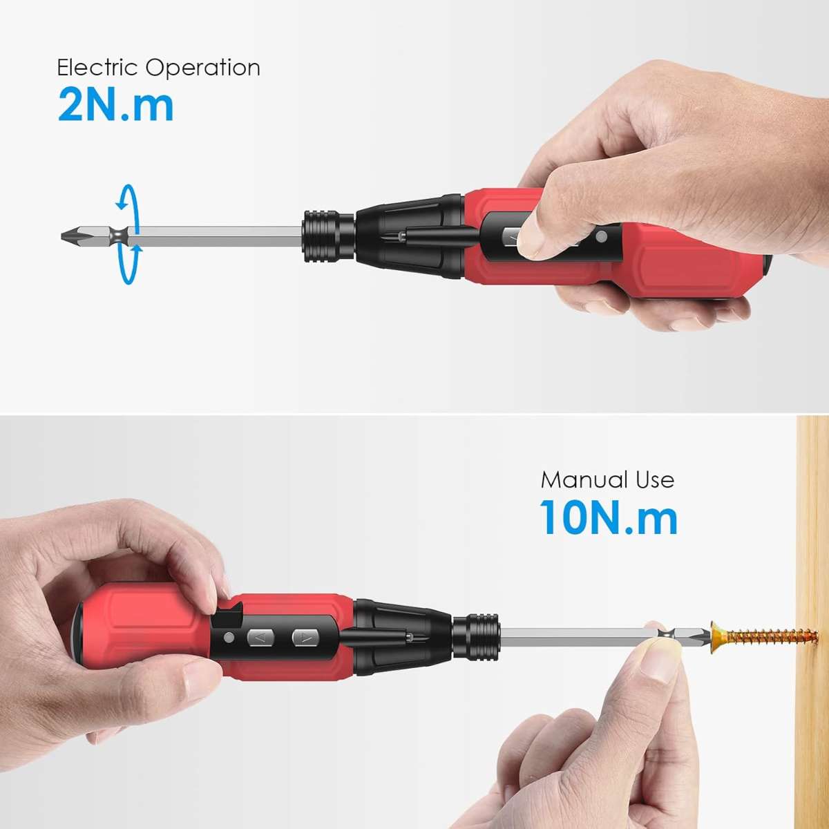 AMIR cordless screwdriver red