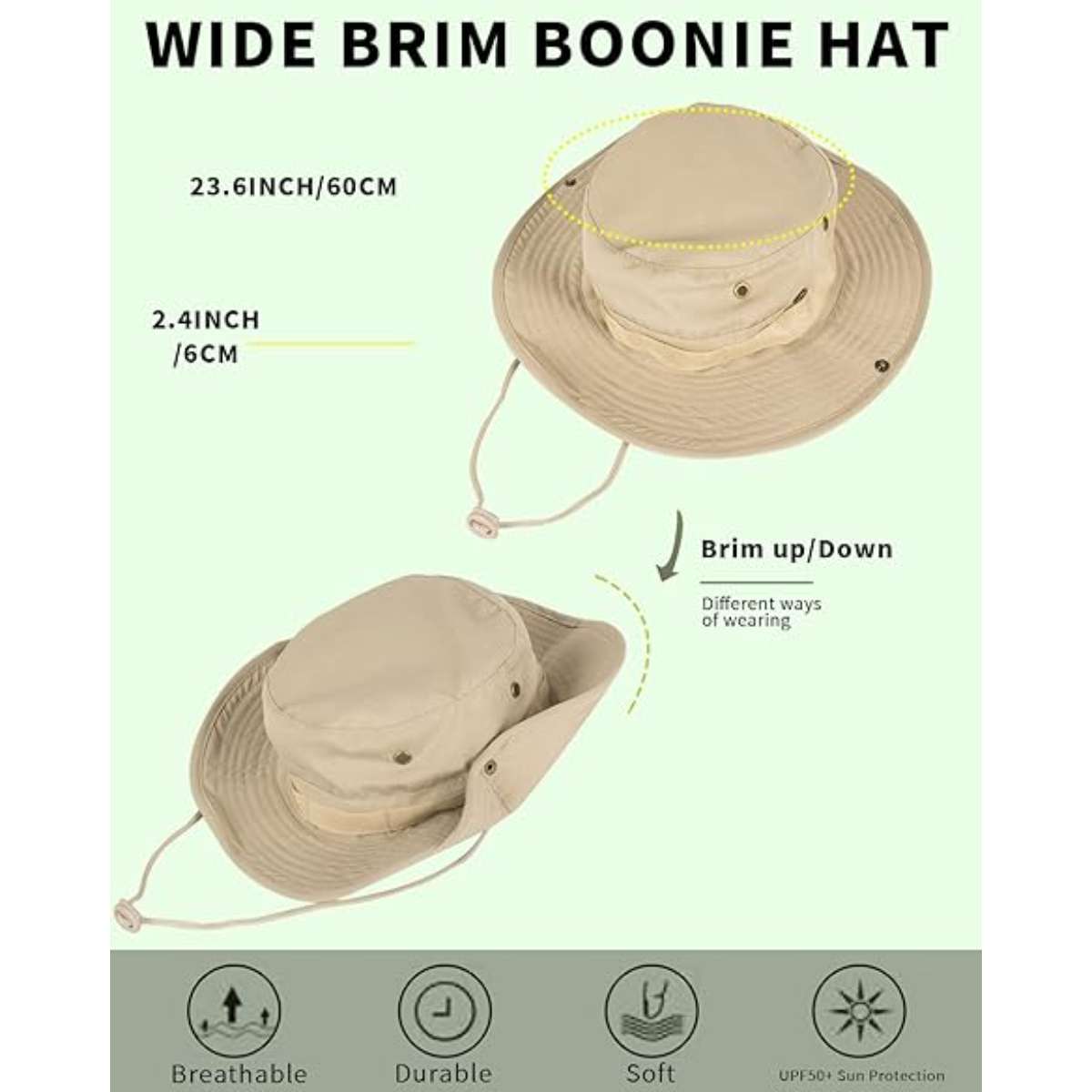 Men's sun hats and women's bucket hats