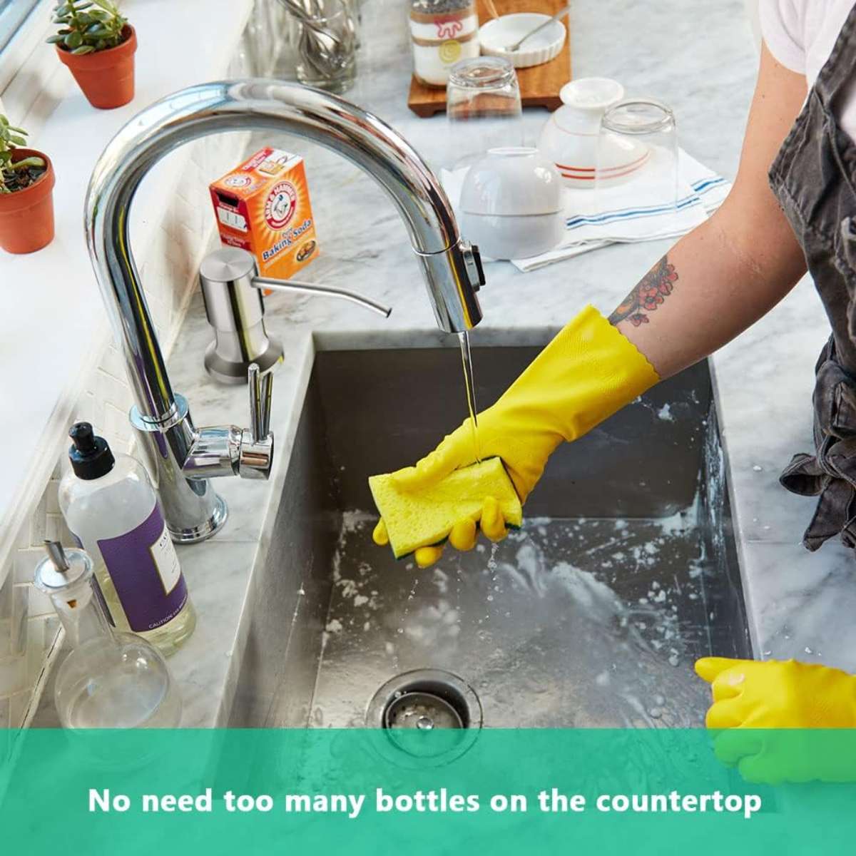 Kitchen sink soap dispenser