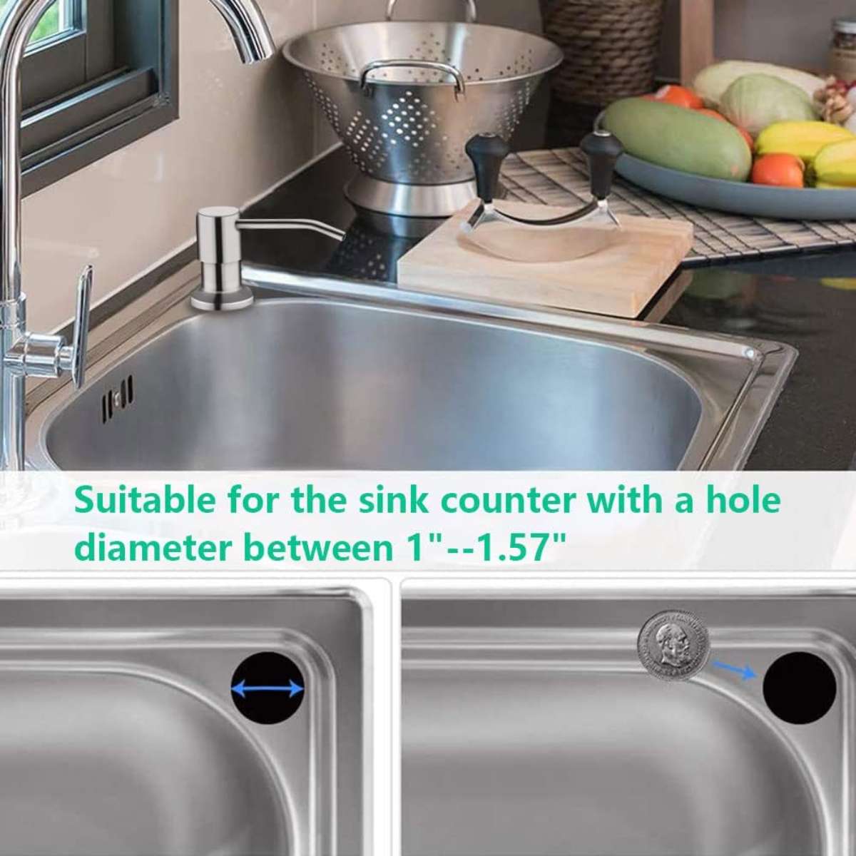 Kitchen sink soap dispenser