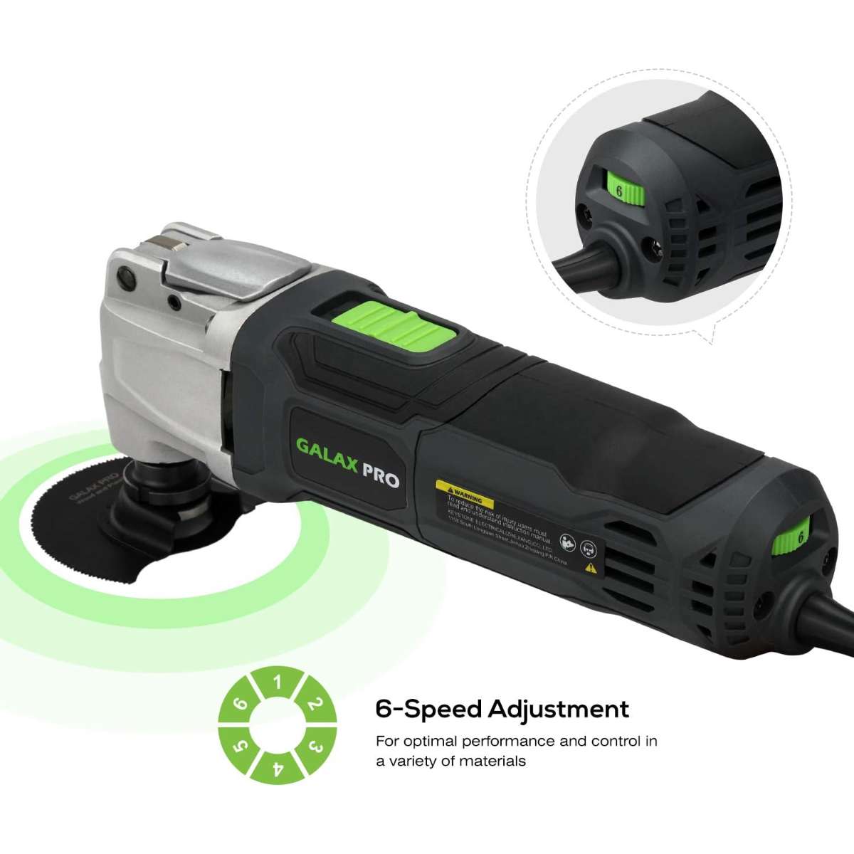 GALAX PRO 2.4Amp 6 Variable Speed Swing Multi-Tool Kit
