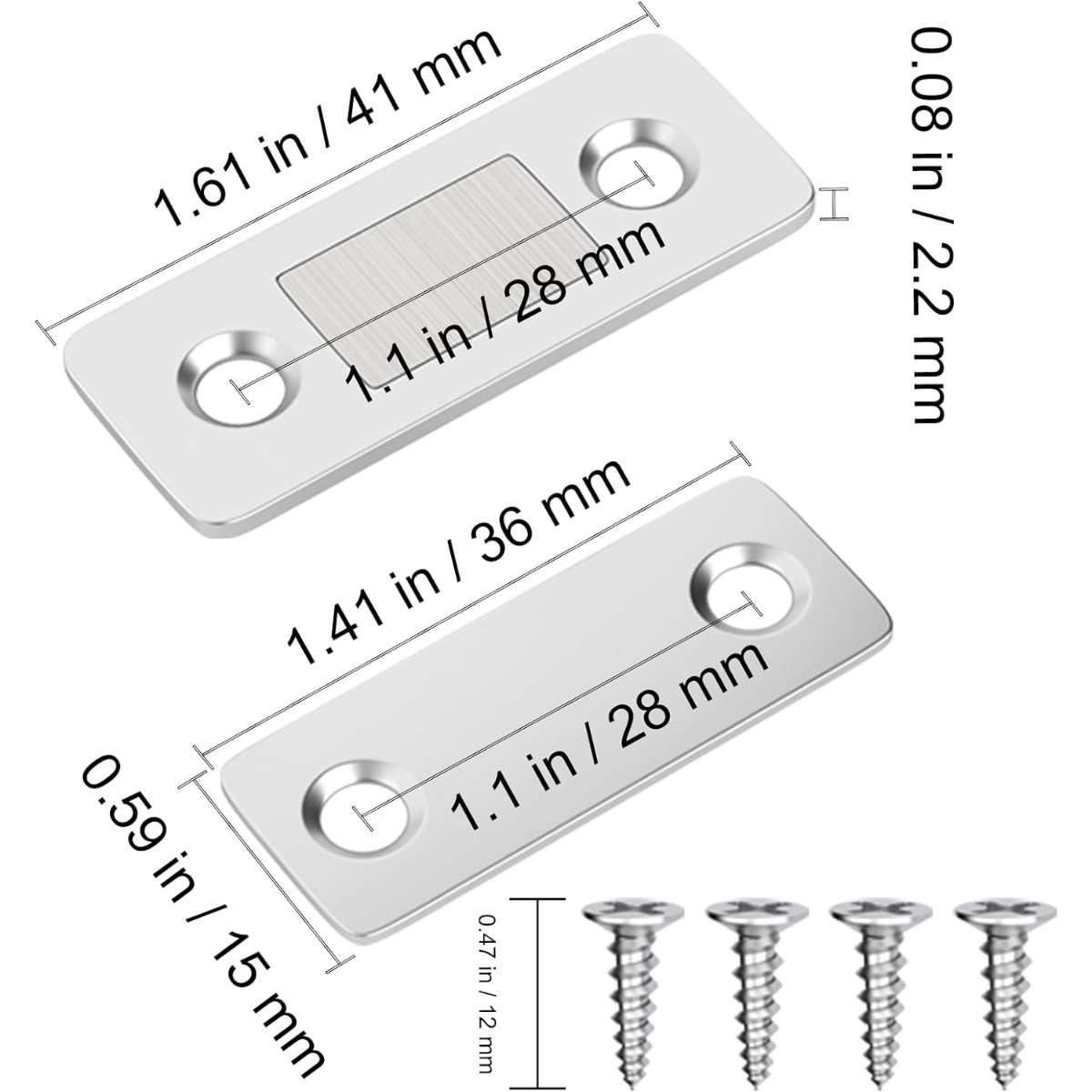 Cabinet Magnetic Lock Jiayi 4-Piece Slim Cabinet Door Magnetic Drawer