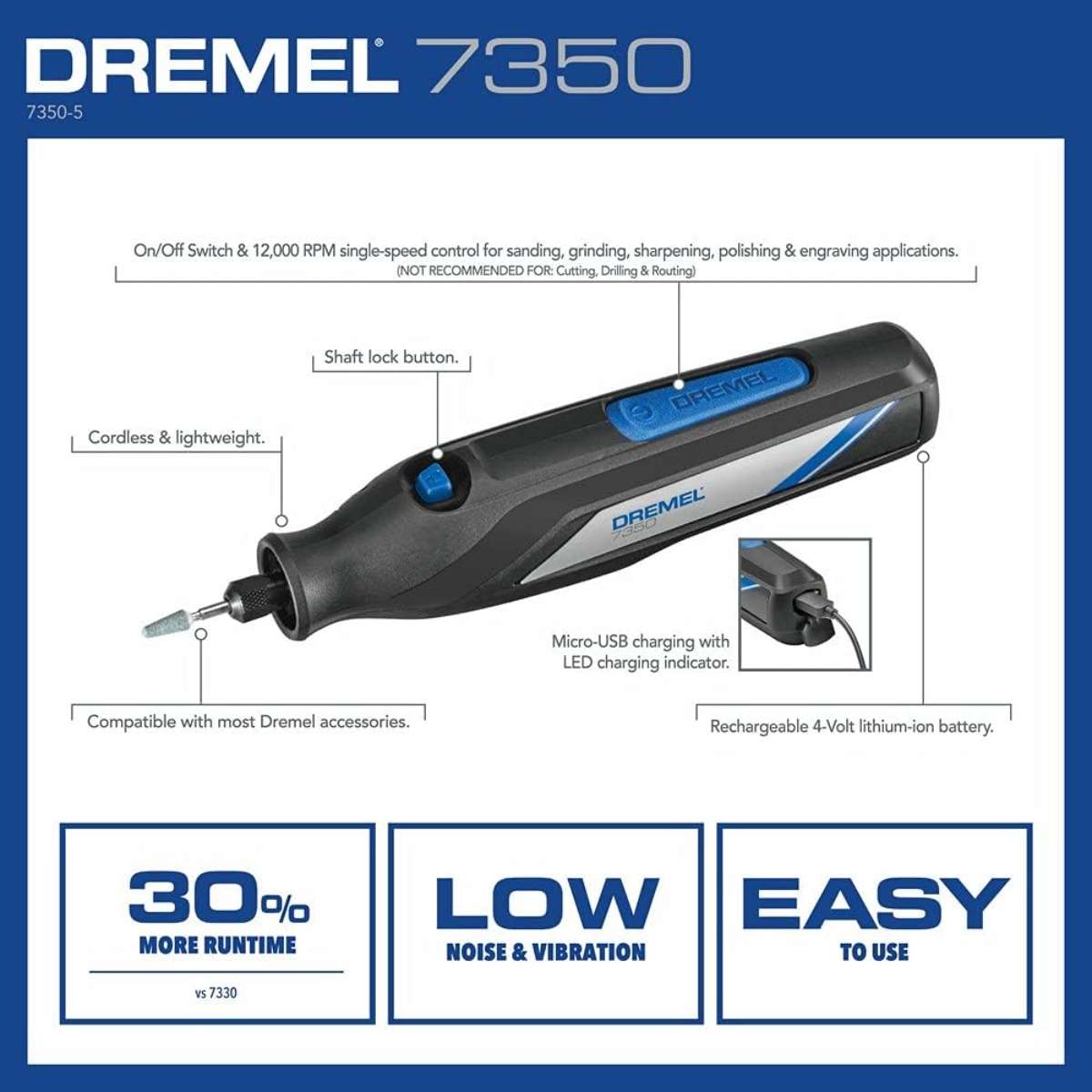 Dremel 7350-5 Cordless Rotary Tool Kit