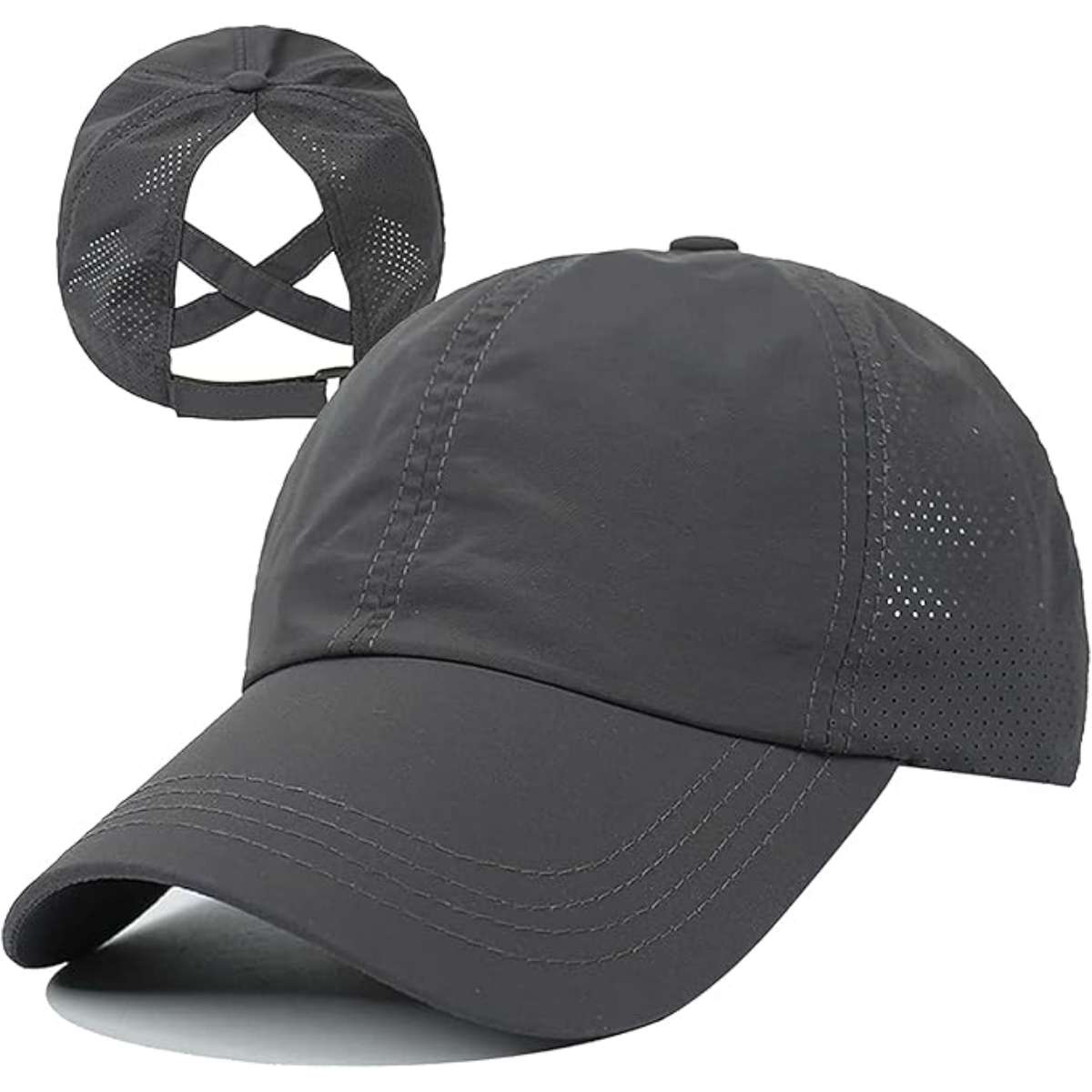 Women's cross ponytail baseball cap