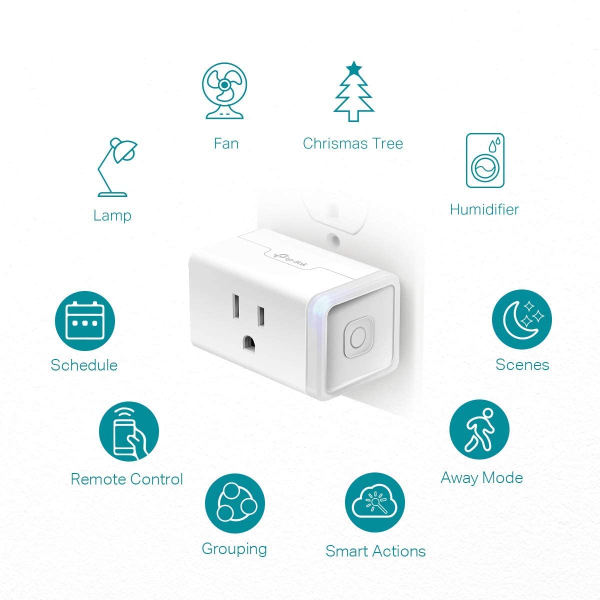 Kasa Smart Plug HS103P4, 4-pack, white