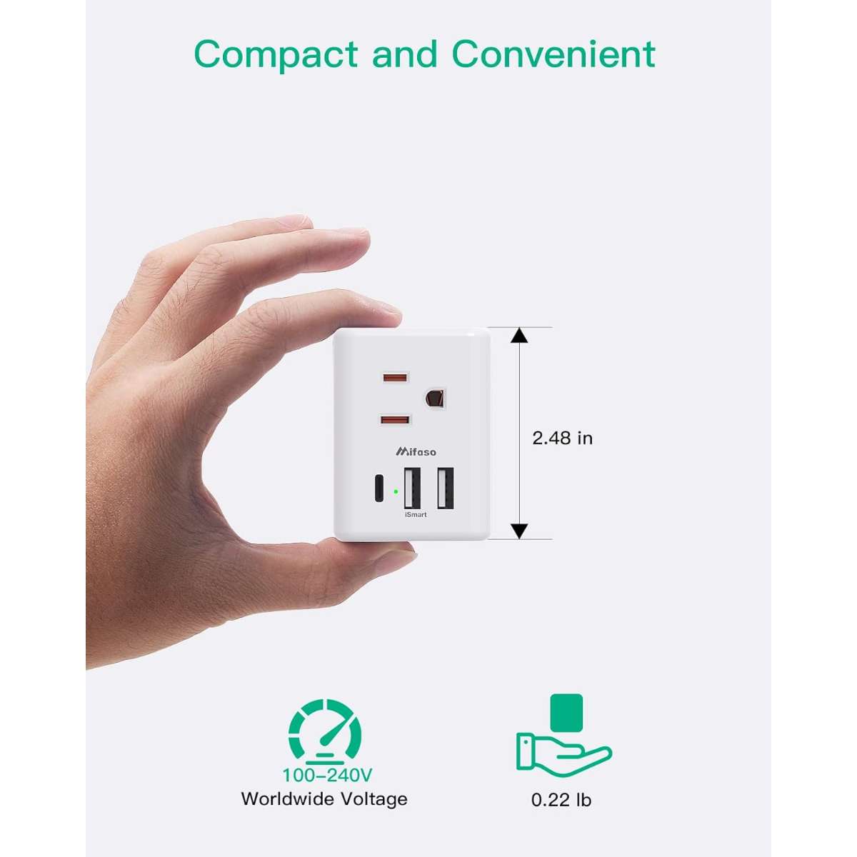 Socket Extender Multi Plug Socket - with 3 USB ports