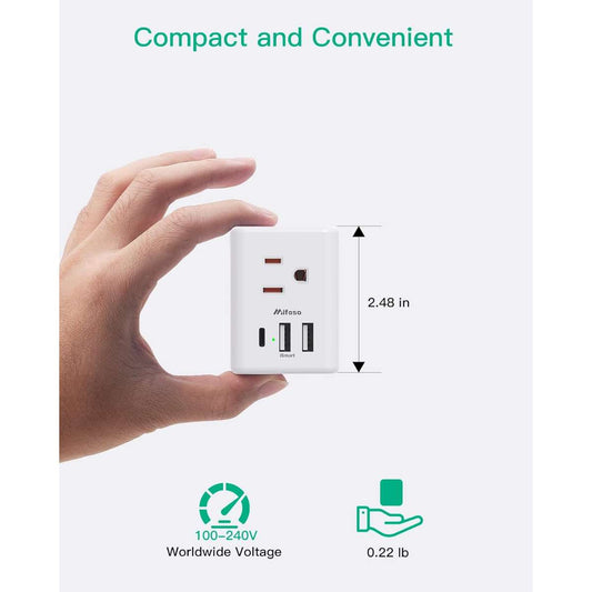 Socket Extender Multi Plug Socket - with 3 USB ports