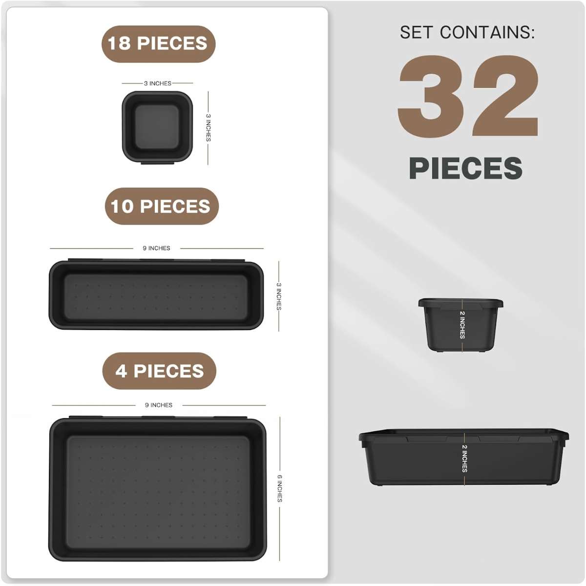 【32PCS】A-LUGEI Toolbox Organizer Tray Separator Set