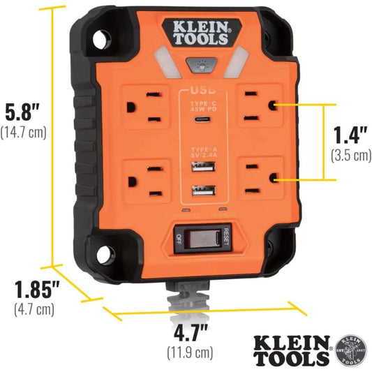 Klein Tools 29601 Magnetic Power Strip, Heavy Duty
