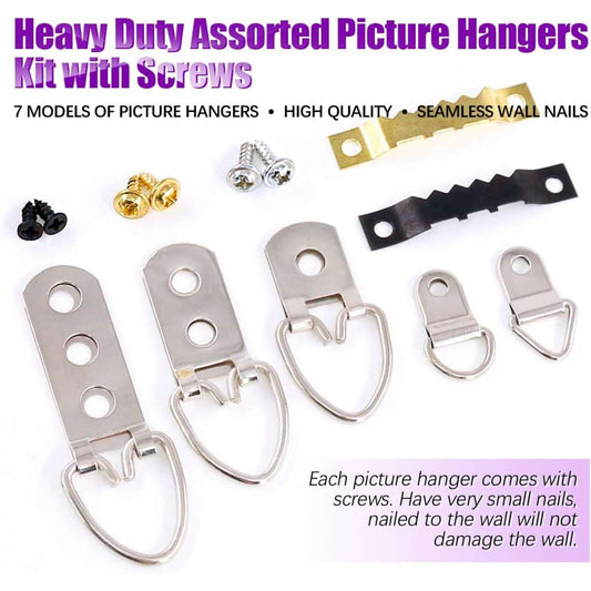 Swpeet 415Pcs Picture Hanger Kit with Screws-7 Model