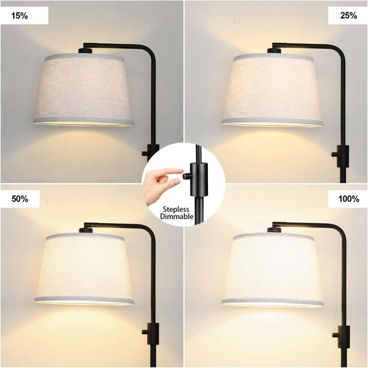 【Upgraded Version】Dimmable floor lamp black