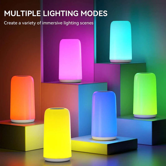 Touch the bedside table lamp, 3-way dimmable small lamp in the bedroom