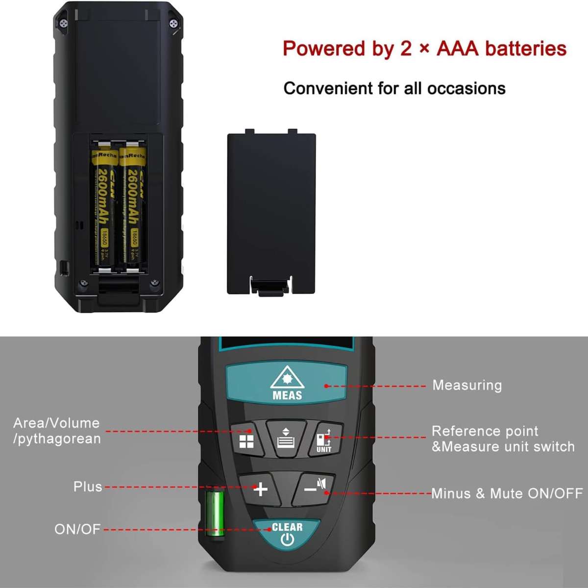Laser Measurement, RockSeed 165 ft. Digital Laser Rangefinder (165 ft)