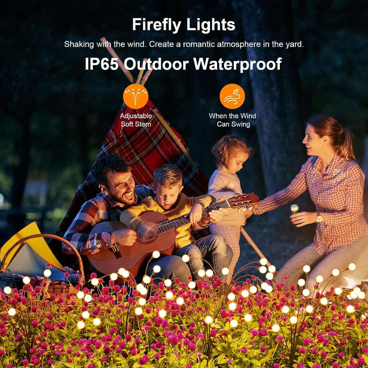 ASMAD Solar Garden Lights, 4 Pack of 32 LED Solar Outdoor Lights
