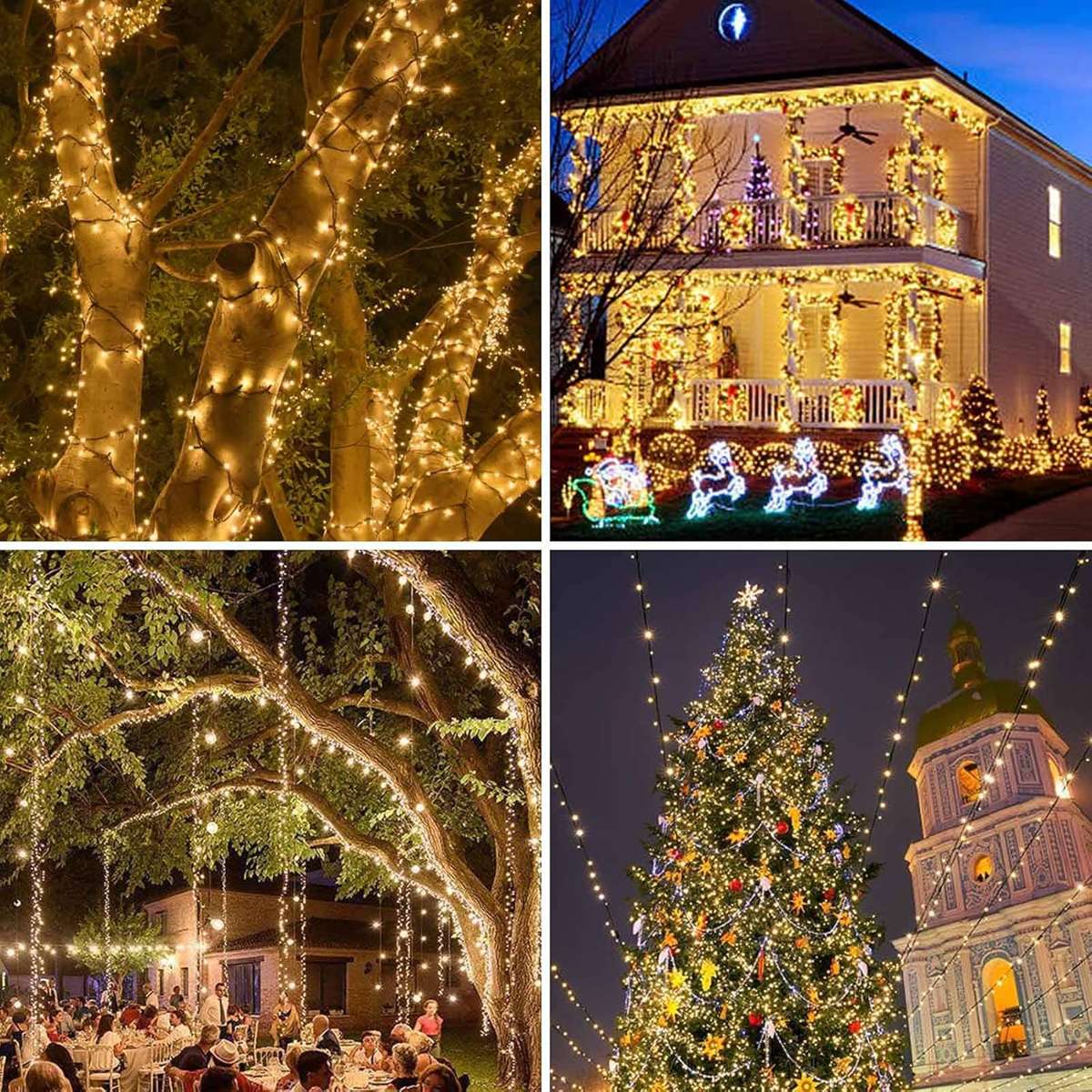 85ft Solar String Lights, 480 LED Solar Outdoor Lights (Warm White)