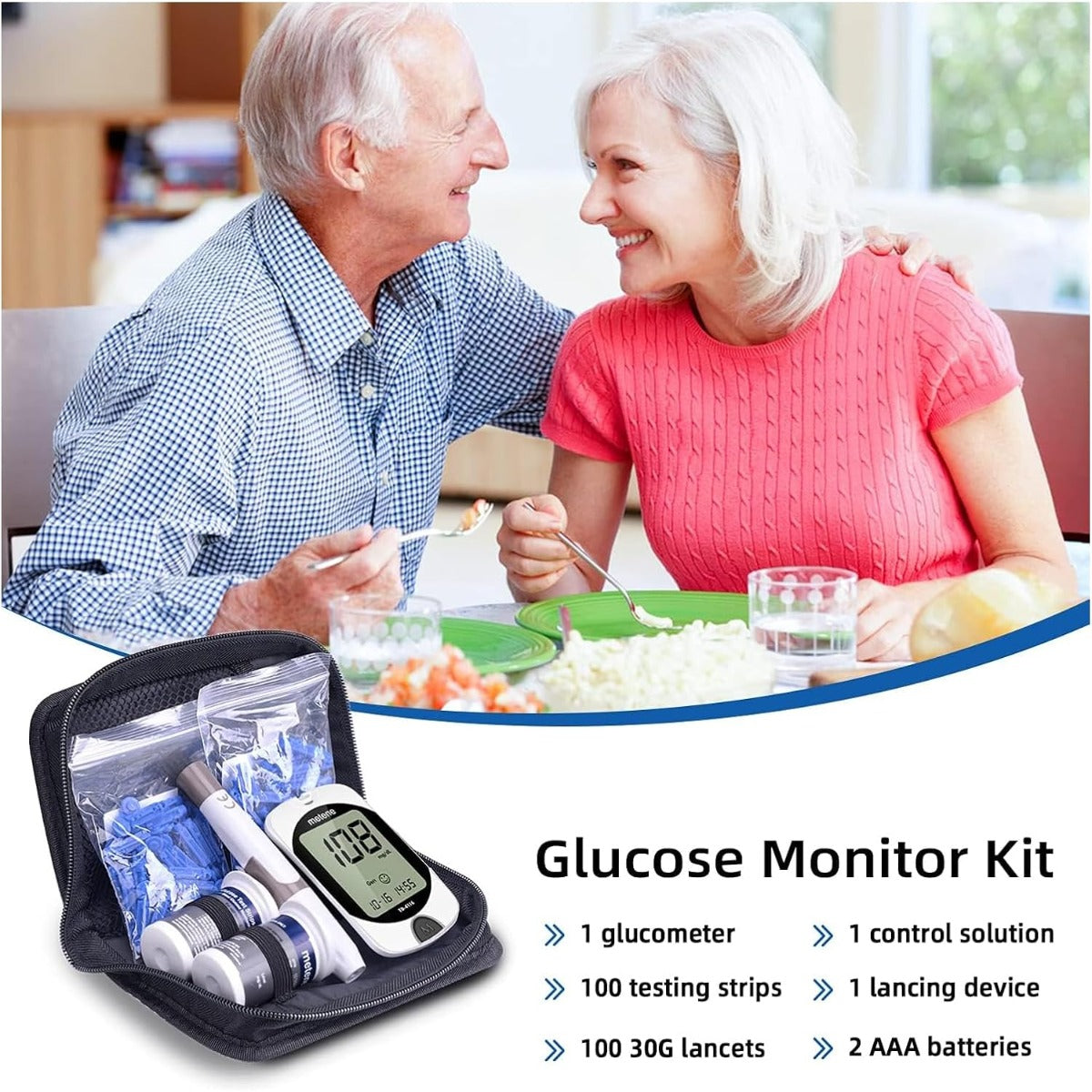 Metene TD-4116 blood glucose monitor Kit