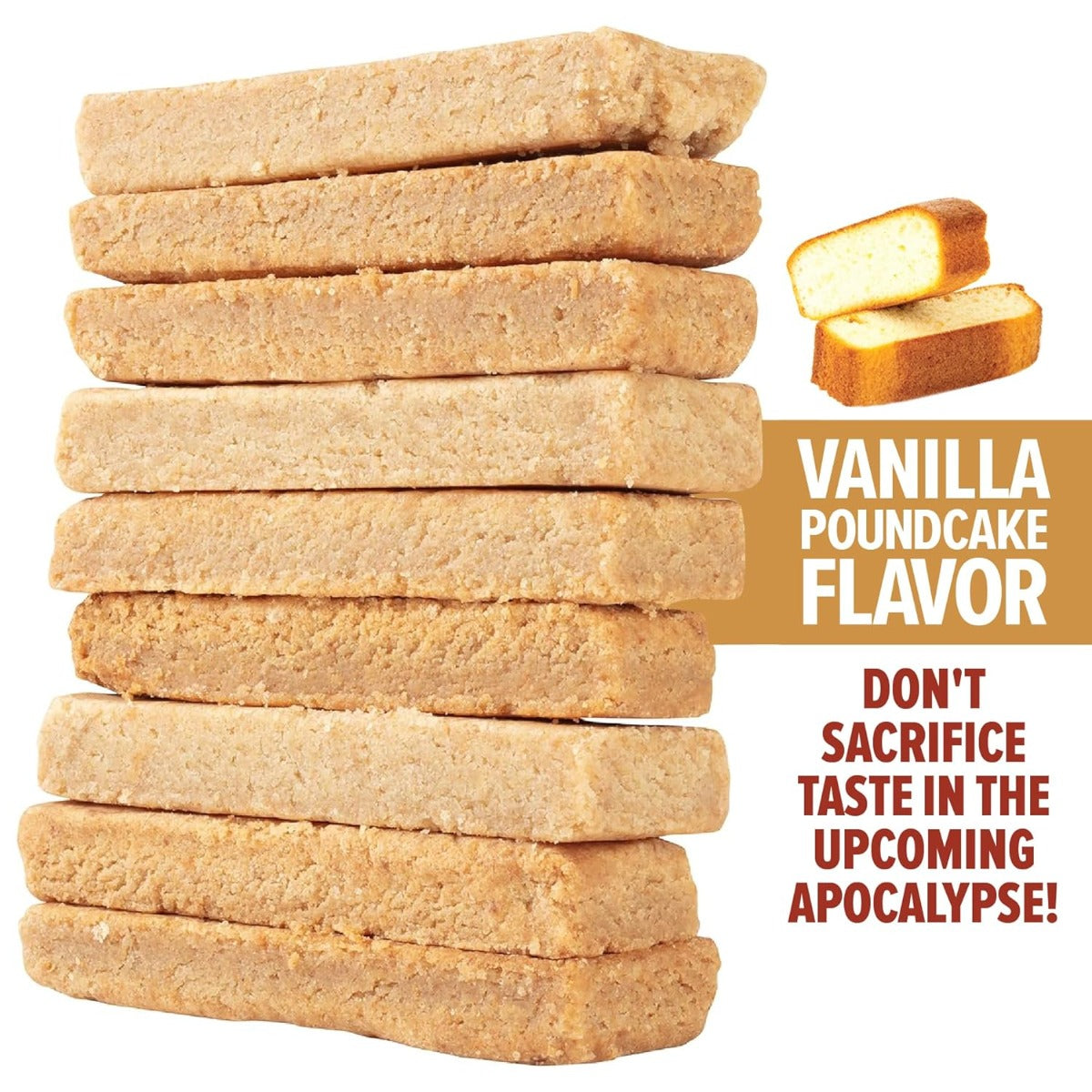 Emergency Food Ration - 3600 Calorie Bar (Vanilla Pound Cake)