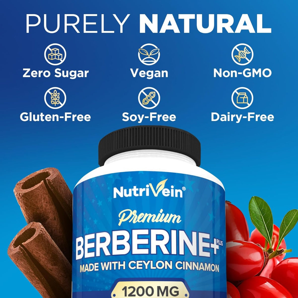 Nutrivein Premium Berberine HCL 1200mg