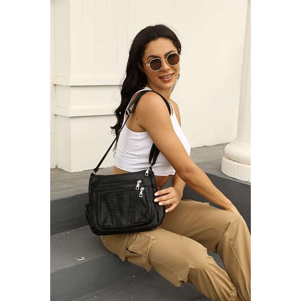 ELDA Women's Crossbody Bag, Pocket Book