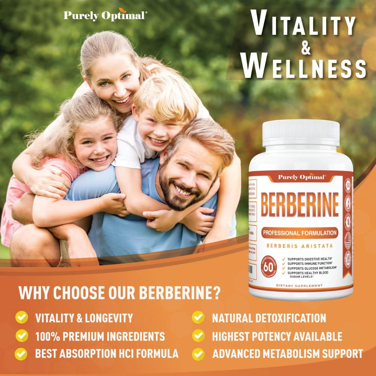 Pure high quality berberine supplement