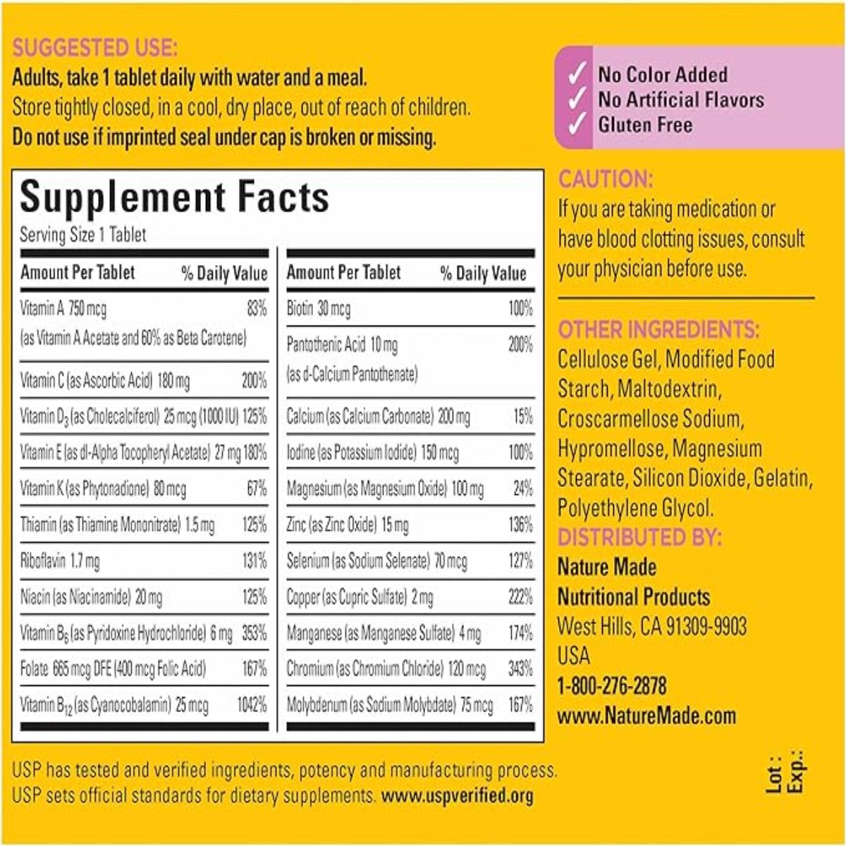 Nature Made Multivitamin For Her 50+ with No Iron