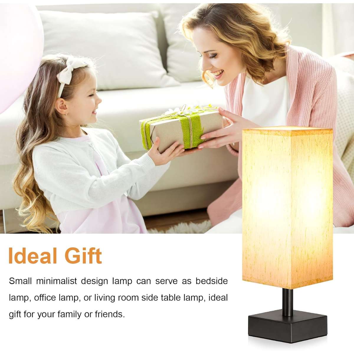 Small table lamp in the bedroom - bedside table bedside lamp