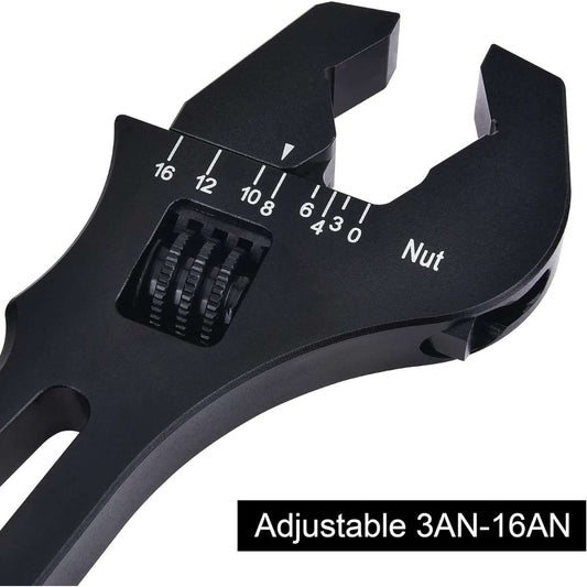 EVIL ENERGY AN Fitting Hose Wrench Adjustable 3AN-16AN Aluminum Black