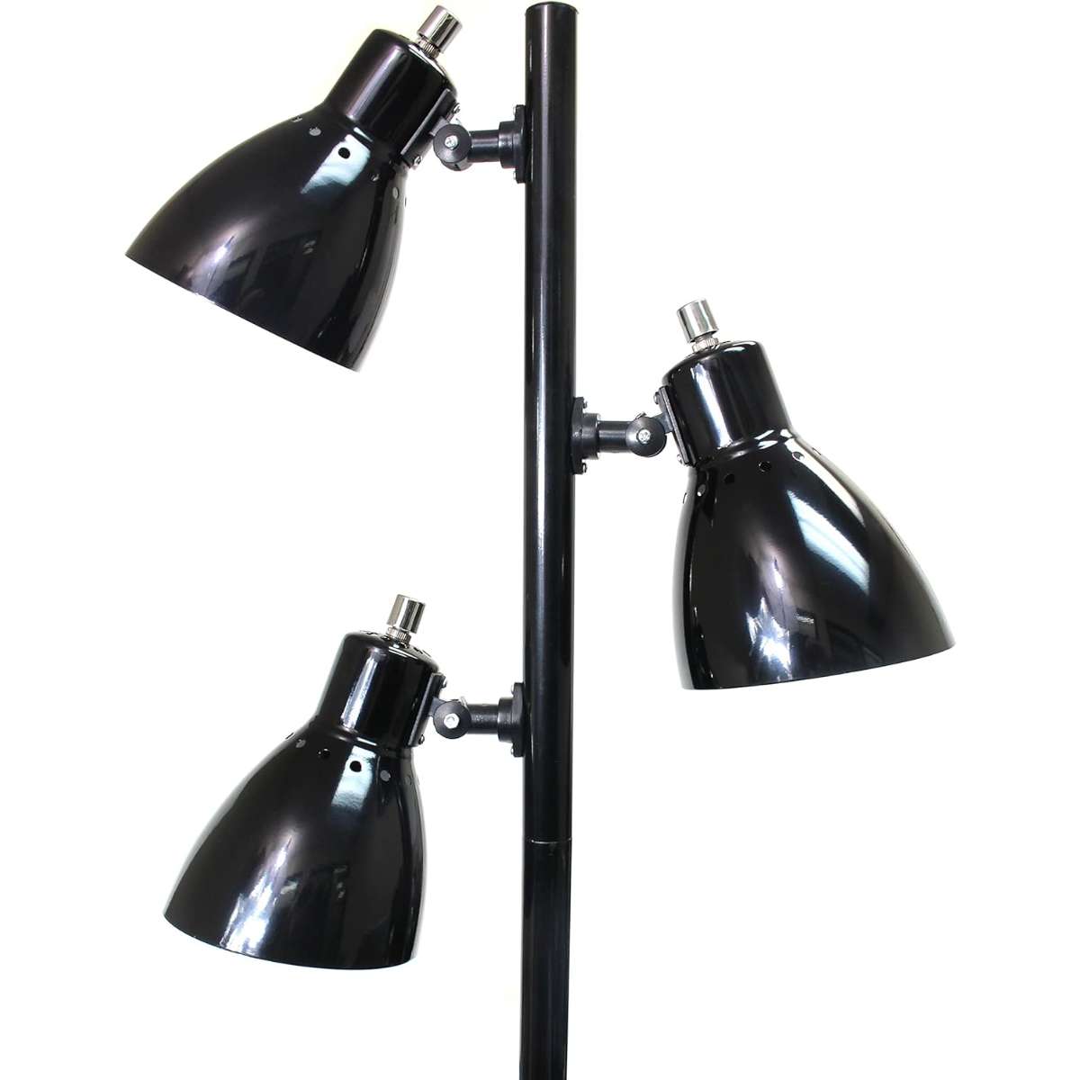 Simple Designs LF2007-BLK Metal 3 Light Tree Floor Lamp, Black
