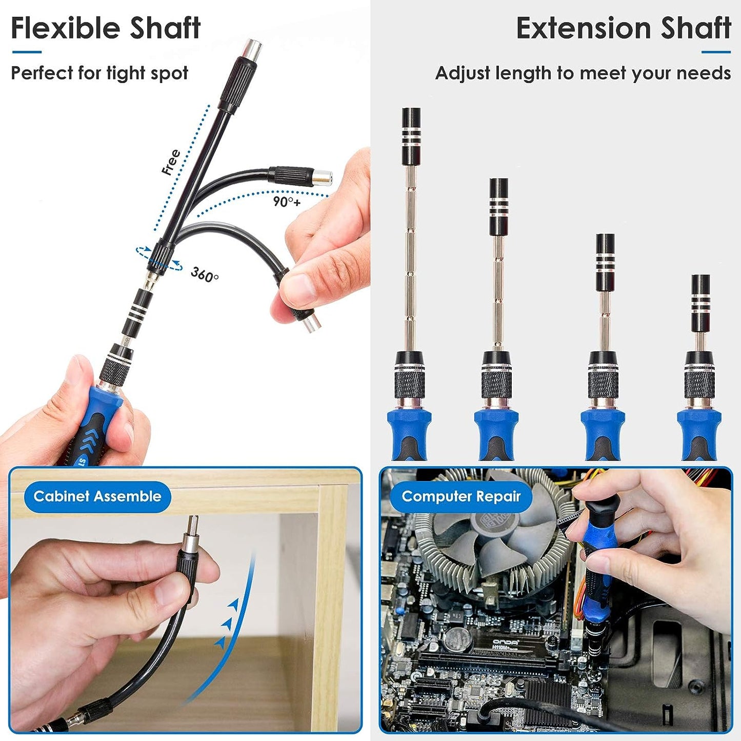 STREBITO Electronics Precision Screwdriver Set 142 Piece 120-Bit Magnetic Repair Tool Kit