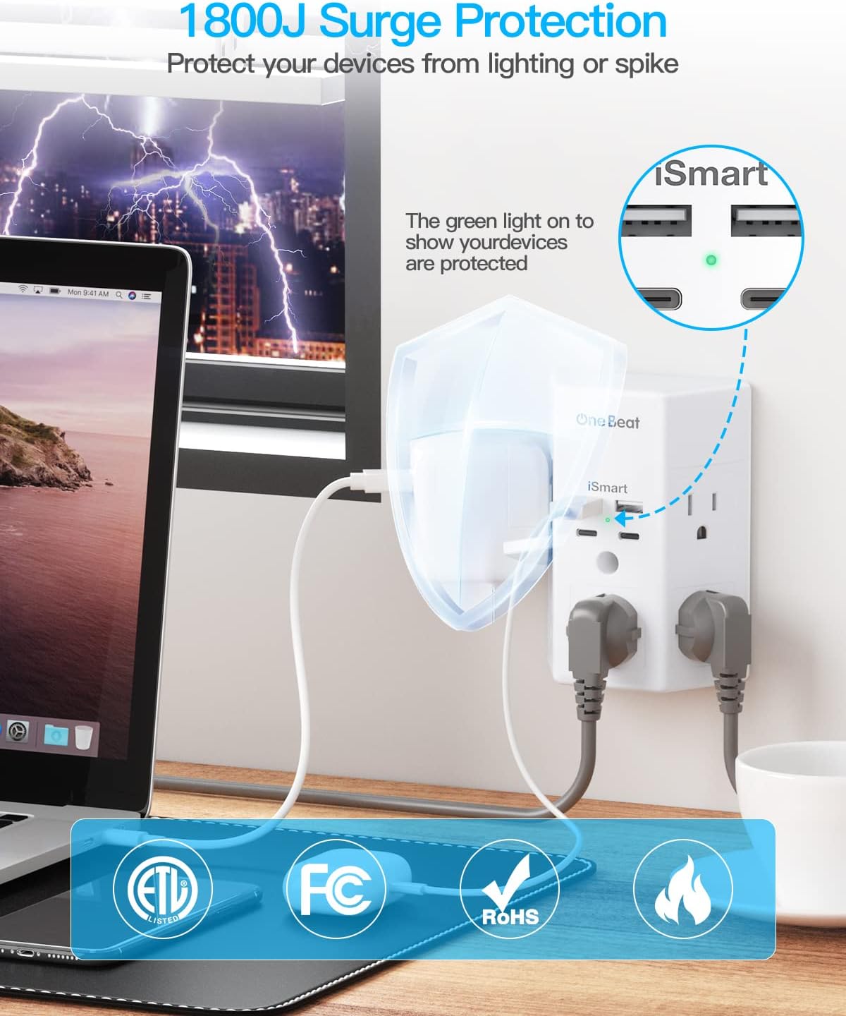 Multi-plug sockets, surge protectors