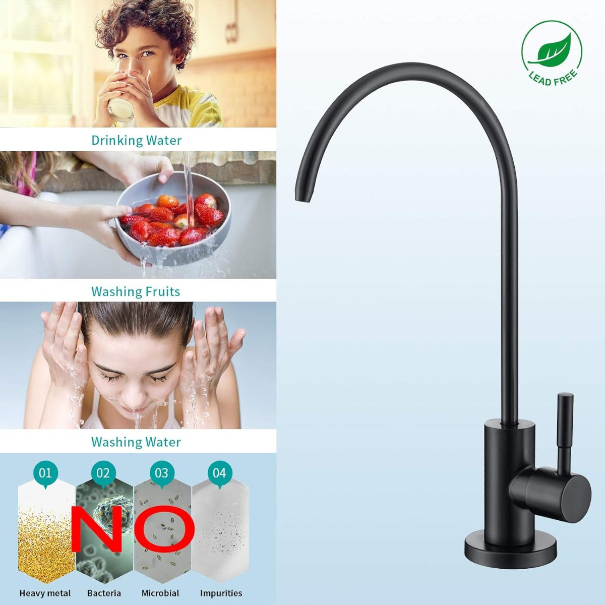 MIAOHUI Modern RO faucet Kitchen filter faucet, lead-free