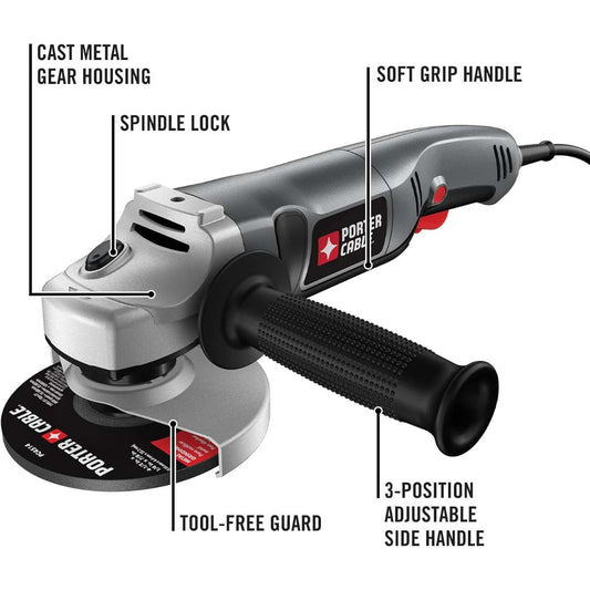 PORTER-CABLE Angle Grinder Tool, 4-1/2-Inch, 7.5-Amp (PC750AG)