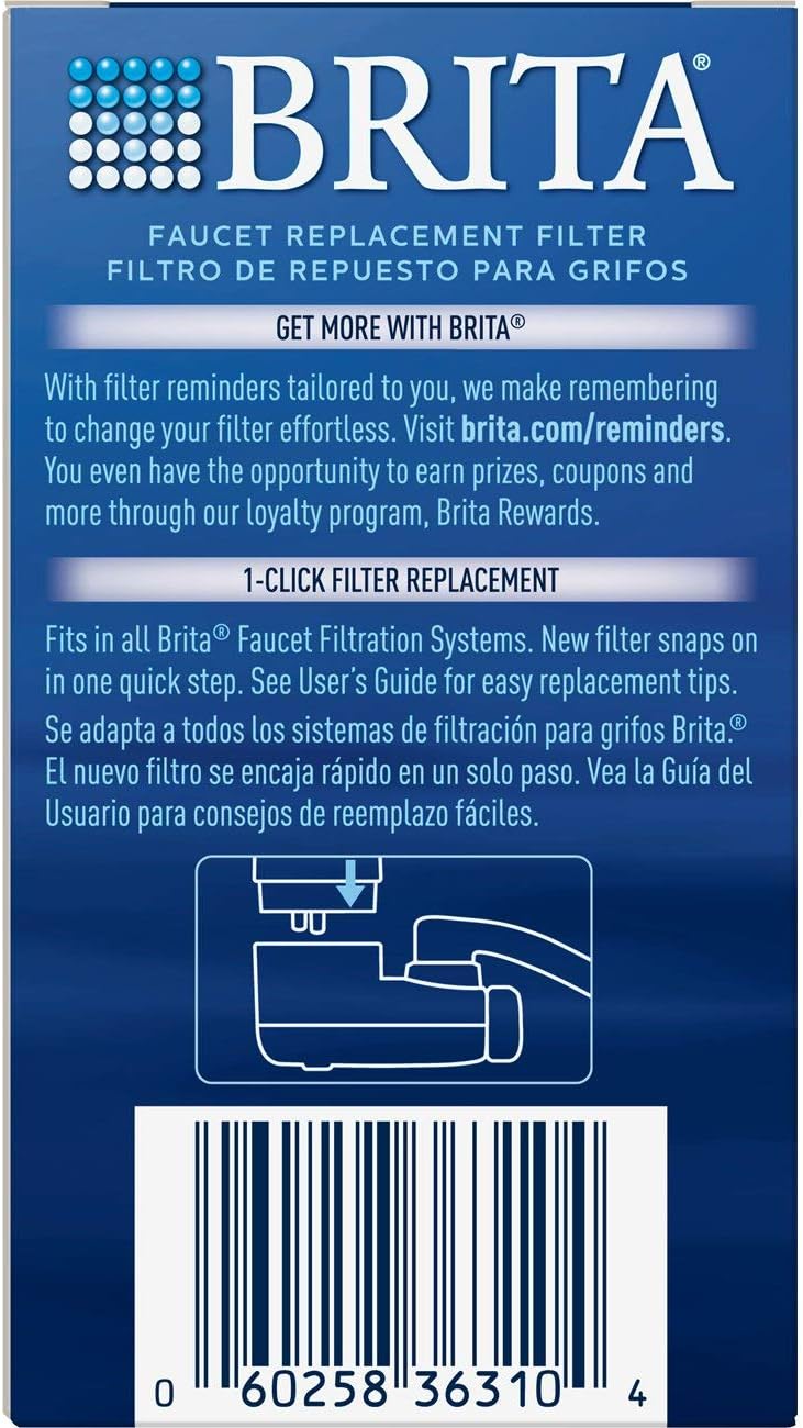 Brita tap water filter BPA Free – Chrome, 1 Count