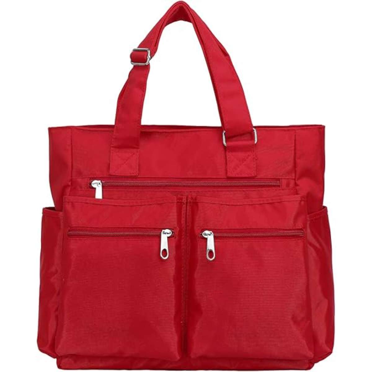 Canvas tote bag waterproof nylon multi-pocket shoulder bag