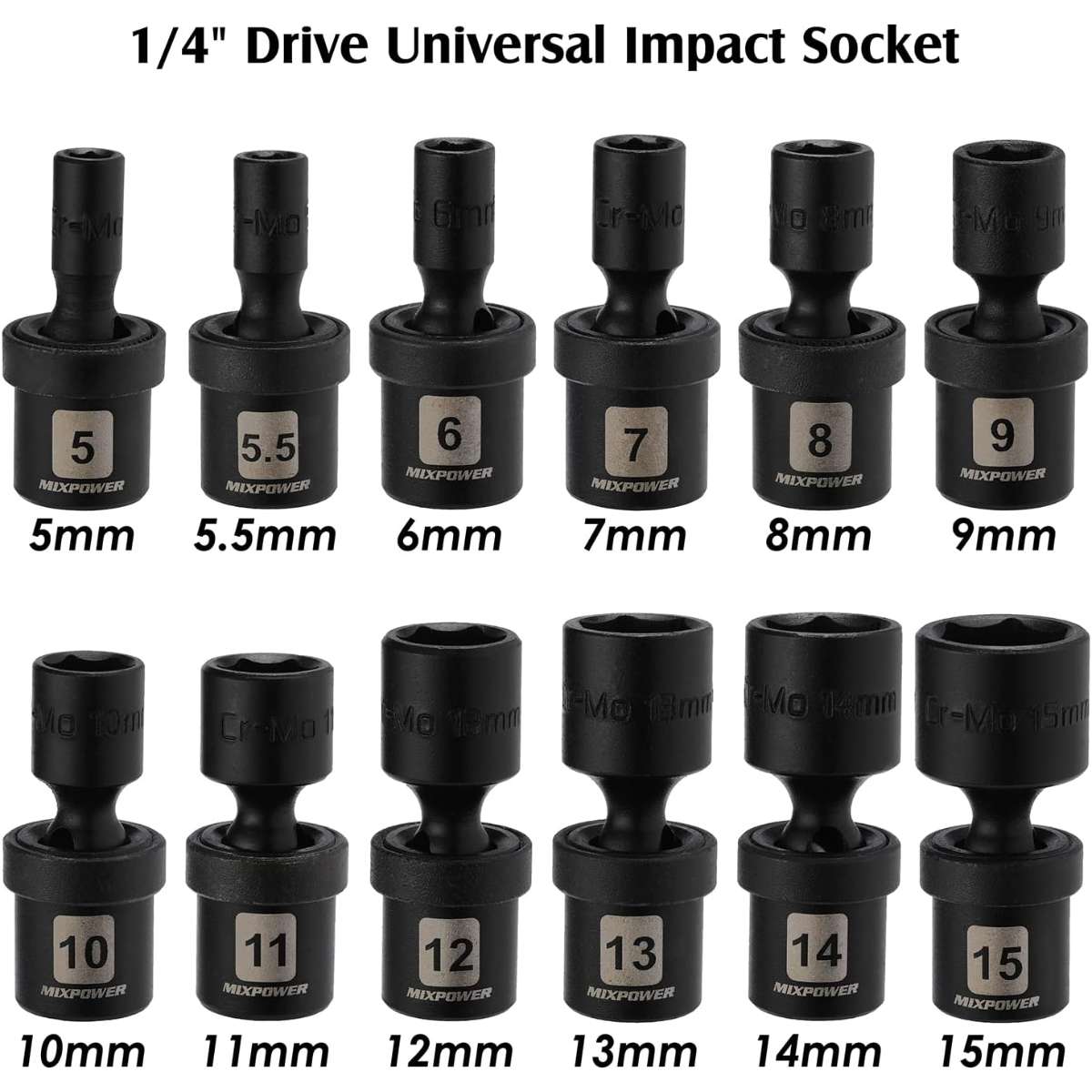 MIXPOWER 12 Piece Set 1/4,5mm - 15mm