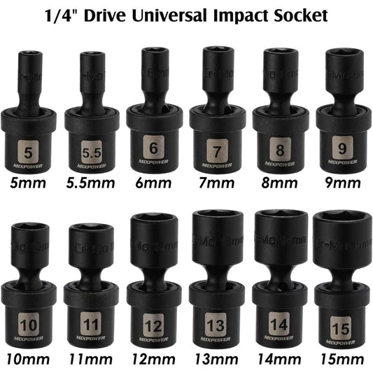 MIXPOWER 12 Piece Set 1/4,5mm - 15mm