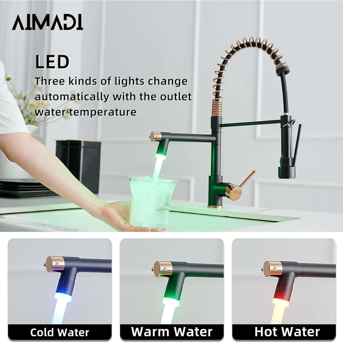 MATTE BLACK KITCHEN FAUCET AIMADI