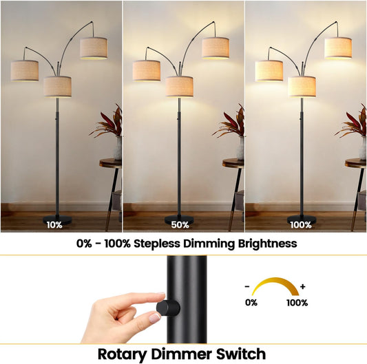 Bedroom light 2-piece set, touch bedside table lamp with USB port