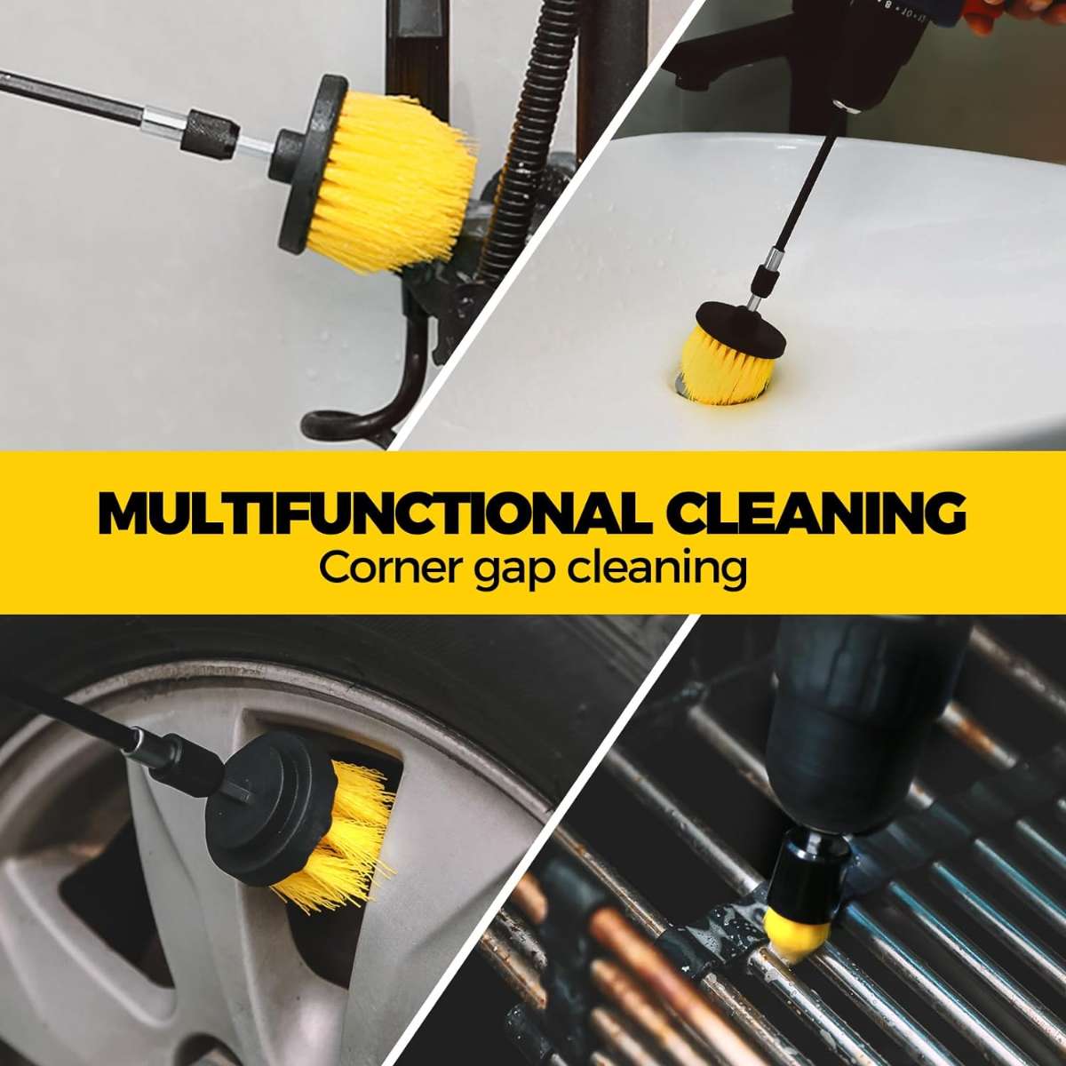 Holikme 6Pack Cleaning Brush Electric Floor Scrubber Cleaning Brush Yellow