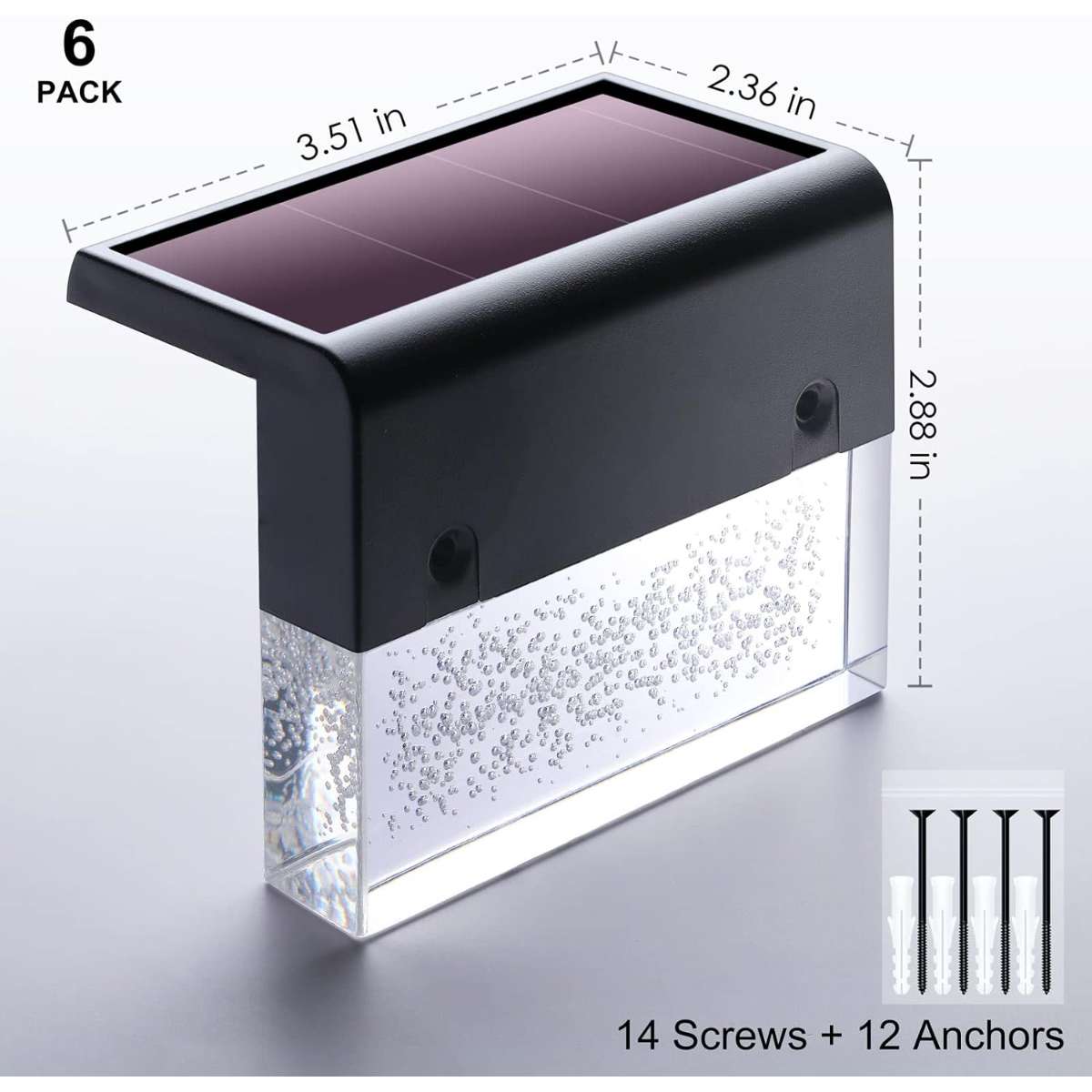 LED Solar Ladder Light Outdoor, Warm White/Color Changing 6pcs