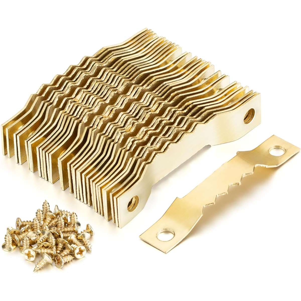 Zigzag picture hangers in bulk (small) (set of 30, small)