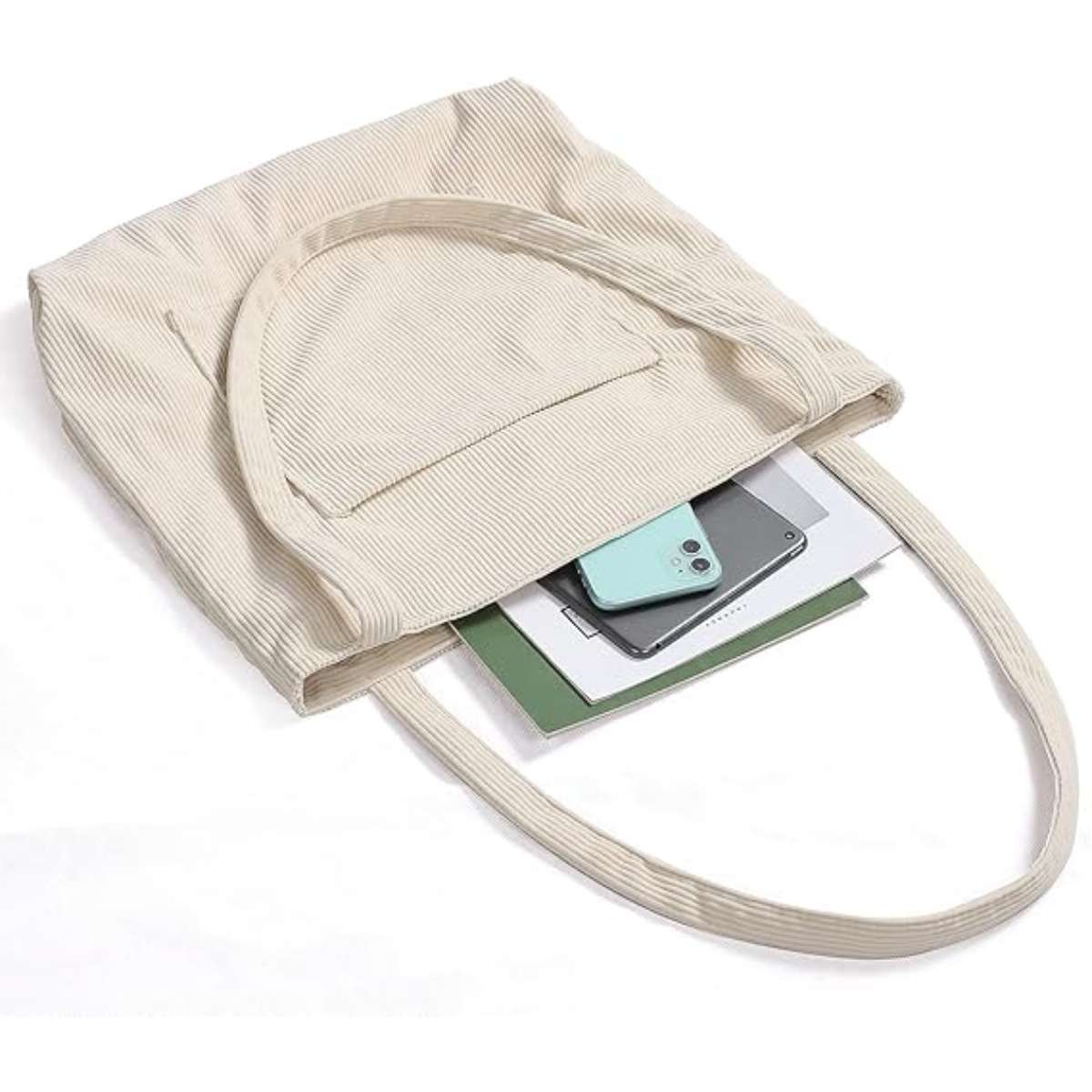 Vantego women's corduroy tote bag