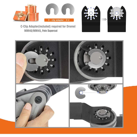 Oscillating tool blades LEILUO 50 Pack Wooden multi-purpose blades