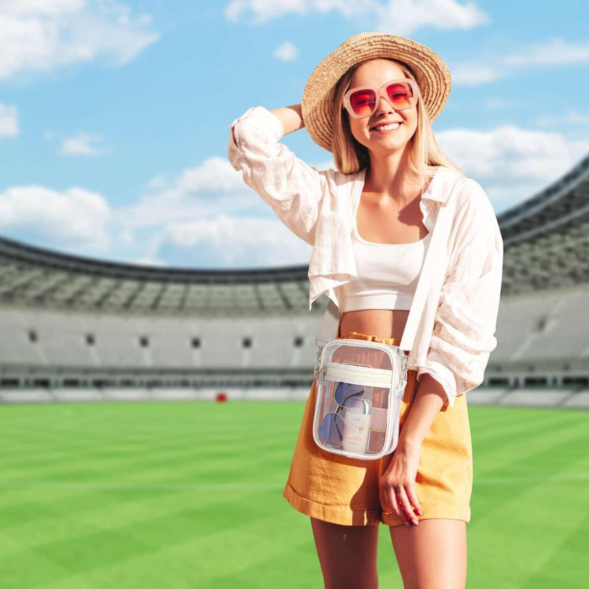 PACKISM Clear Bag Stadium Approved - Clear Purses for Women Stadium