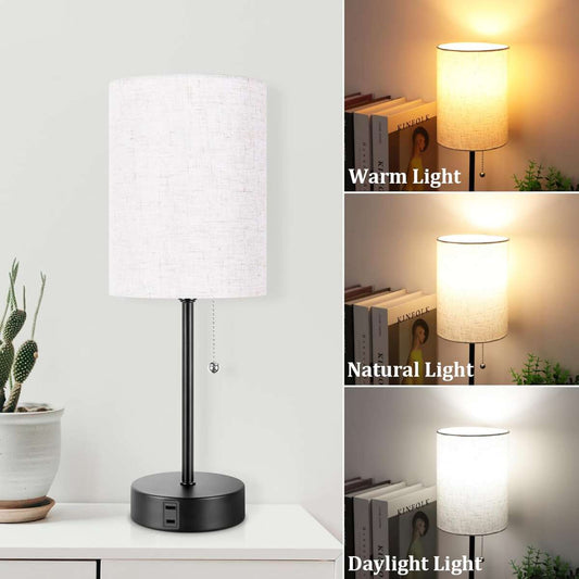 Dott Arts Bedroom Bedside Lamp 2 Piece Set, Bedside Counter Lamp