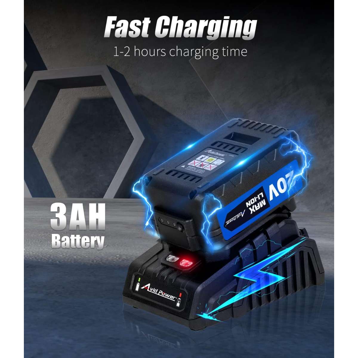 AVID POWER Rechargeable Impact Wrench, 1/2 Impact Gun